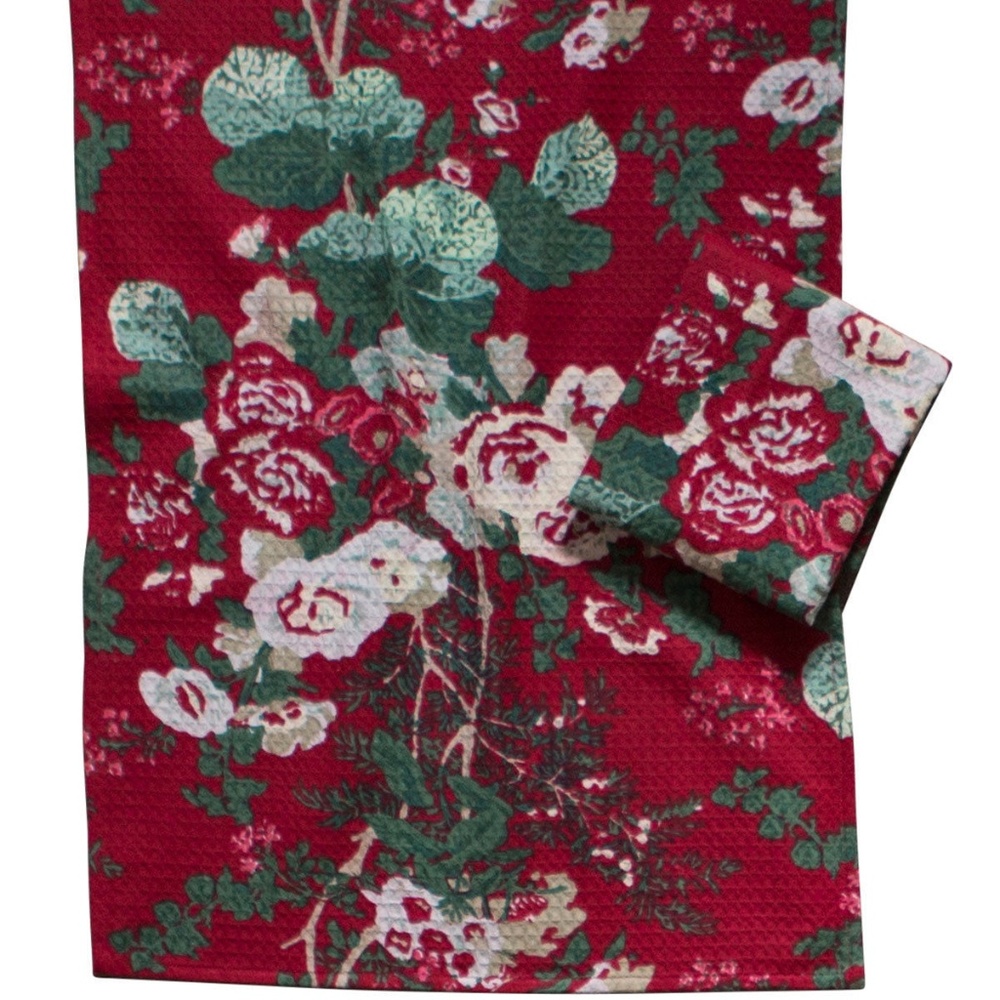 April Cornell Tea Towels Set of 2 Olivia BNWT Red